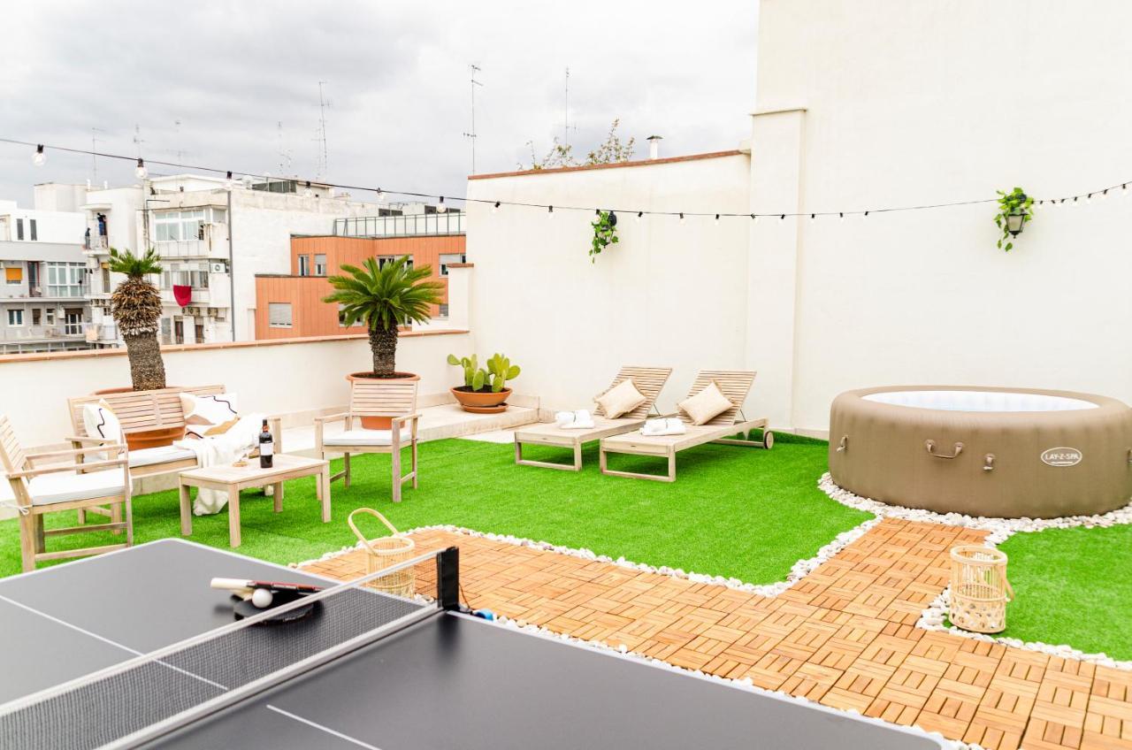 바리 Apulialux Private 100Mq Rooftop Oasis W Jacuzzi 아파트 외부 사진