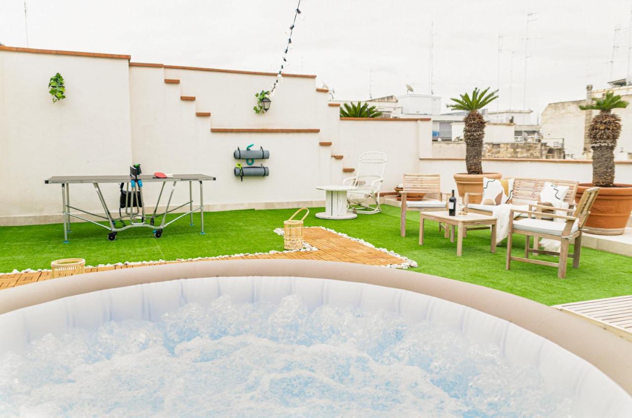 바리 Apulialux Private 100Mq Rooftop Oasis W Jacuzzi 아파트 외부 사진